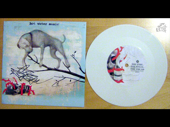 HOT WATER MUSIC - The Fire. The Steel. The Tread. - HWM Records - white euro tour vinyl version