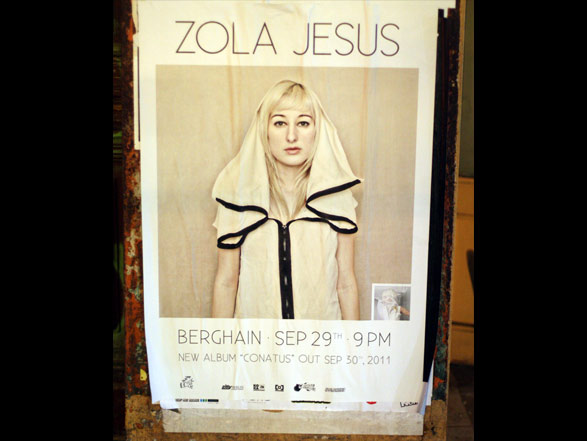 Zola Jesus Konzertplakat - Berghain - Berlin